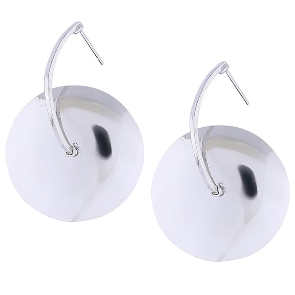 Silver Plated circle earrings NWT